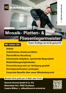 Ausschreibung Fliesenlegermeister/in